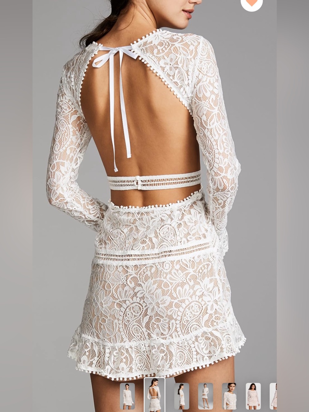 For Love And Lemons Emerie Cut out dress NWT Bride/Graduation - Picture 3 of 12